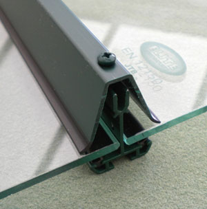 Bar Capping for secure and tidy glazing 